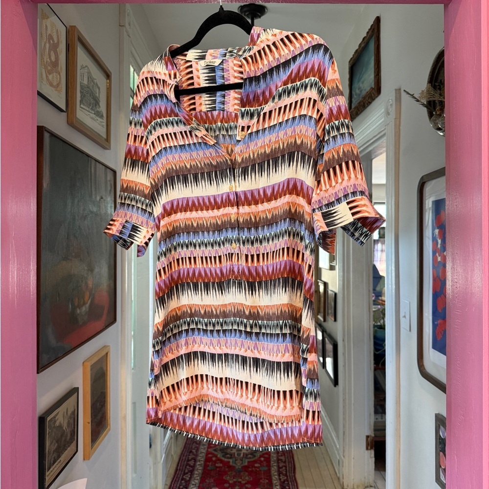 Tucker Multicolor Geometric Blouse